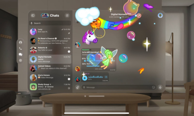Telegram et visionOS : un duo immersif